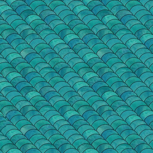 Fototapeta Abstract geometric fish scale wave japanese seamless pattern