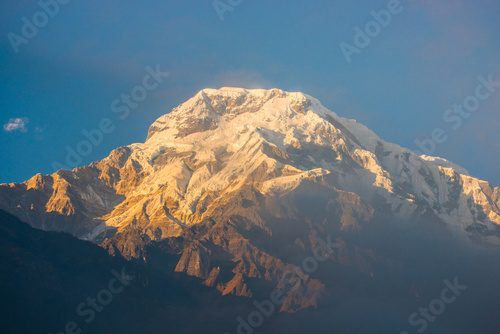 Fototapeta beautiful snow mountain of Annapurna Himalayan Range