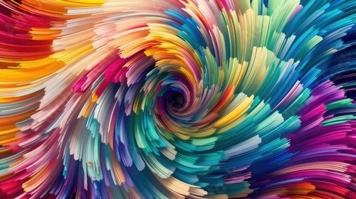 Fototapeta Vibrant swirls of abstract colors in motion